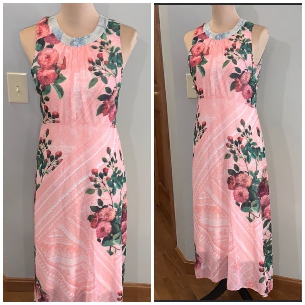Pankaj & Nidhi floral dress size 2. Made in India